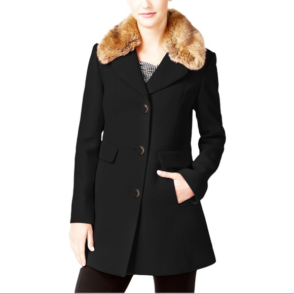 kate spade black peacoat